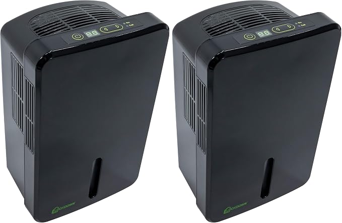 LOCKDOWN Automatic Dehumidifier with Quiet Operation, Drain Hose and Self Monitoring Controls for Humidity Control in Small Rooms, Safes and Closets