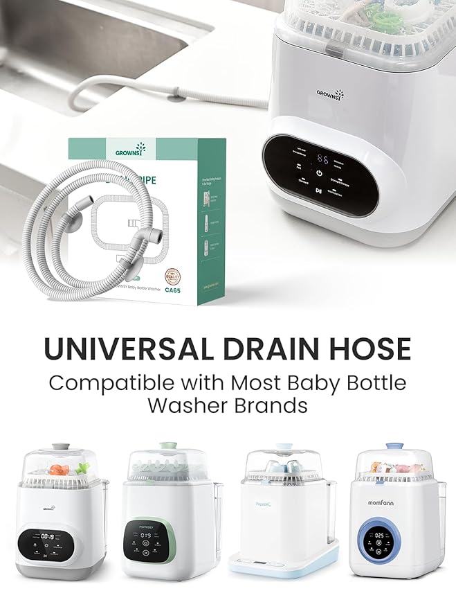 GROWNSY Detergent Washing Tablets 130 PCS Drain Hose 1M