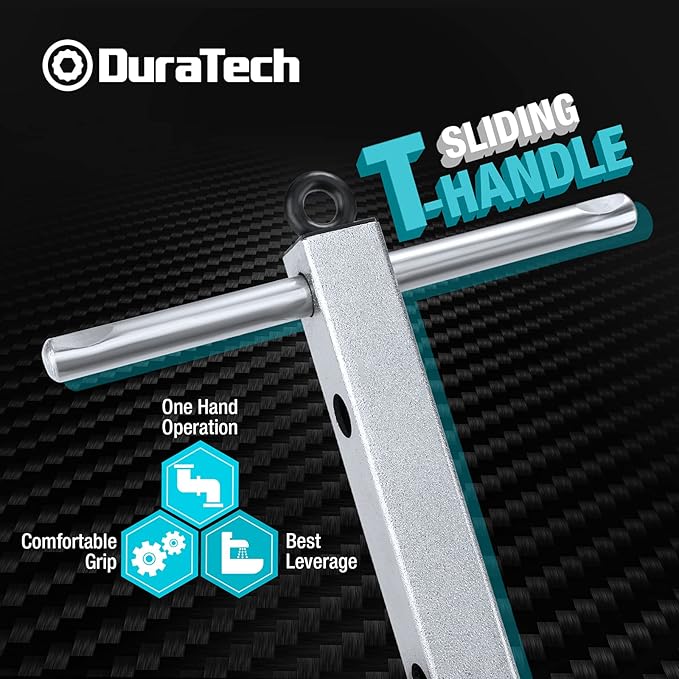 DURATECH Telescoping Basin Wrench & Sink Drain Wrench, Great for loosen and tighten strainer locknut