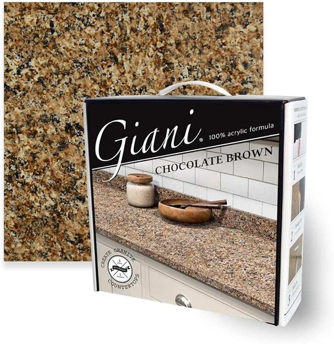 Giani Granite Countertop Paint Kit 2.0-100% Acrylic (Chocolate Brown)