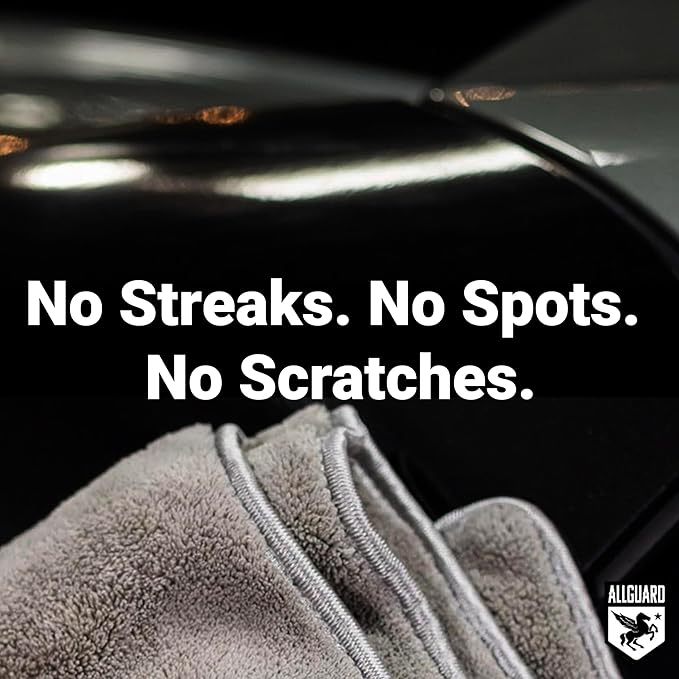 Microfiber Towels for Cars (2 Pack) & Clutch Gloss Car Detailing Spray – Ultra-Absorbent Car Drying Towels & Quick Detailer Drying Aid, Scratch-Free, High Absorbency Cleaning Cloths, 36"x25"