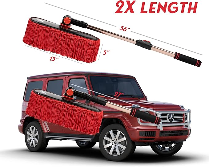 Car Duster with Red Car Detailing Brush
