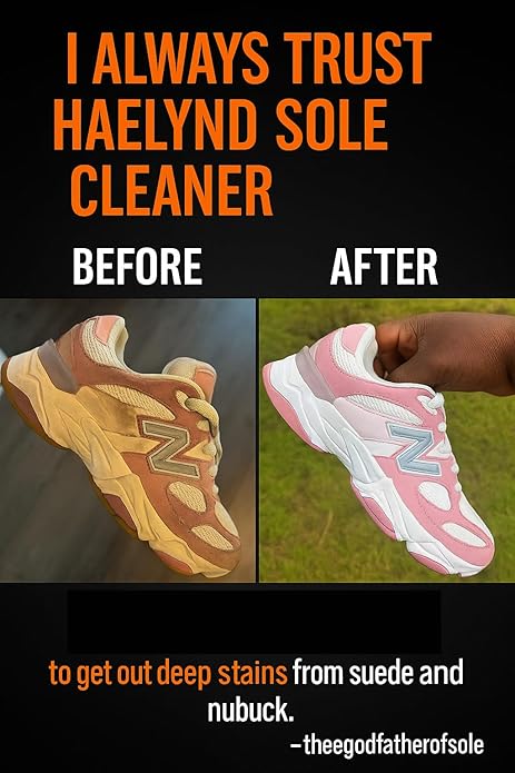 No Burn Shoe and Sole Cleaner| Organic Sneaker Cleaner & Sole Whitener for Sneakers | White Shoe Sole Cleaner & Sneaker Stain Remover | Safe on Mesh, Suede & Leather | 8oz Bottle