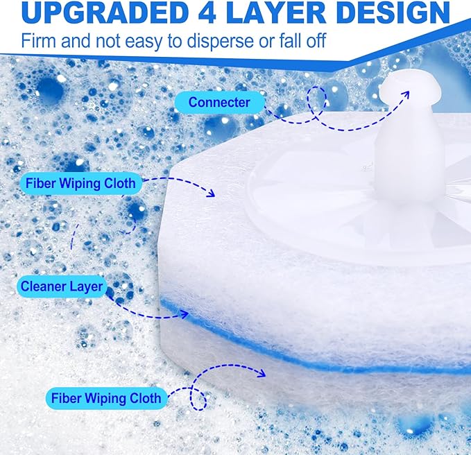 100pcs Disposable Toilet Brush Replacement Head,Bathroom Cleaning,Disposable Bowl Cleaners Compatible with Most Toilet Brushes