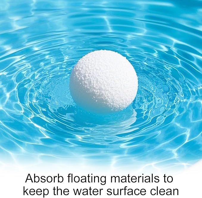 BOXOB 12pcs Sponge Scum Eliminating Ball, 2.95 Inch Spa Scumball Reusable Hot Tub Scum Absorber White Pool Absorbing Ball Scumbug Plunge Cleaning Tool for Bathtub Swimming Pool, Strong Adsorption