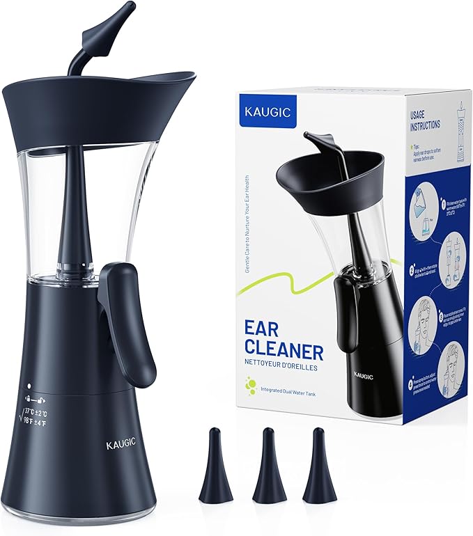 Upgraded Ear Wax Removal Kit, Manual Ear Cleaner, FSA Eligible Items Only List, One-Hand Use, Safe & Comfortable for Home - Blue