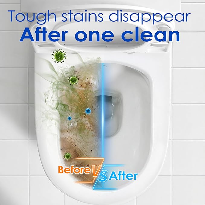Disposable Toilet Brush with 30 Refills - Toilet Cleaning Supplies,Toilet Wand Kit with 30 High-Performance Refills,Wall Mounted Toilet Brush Holder Set for Deep Cleaning,Hygienic Bathroom Maintenance