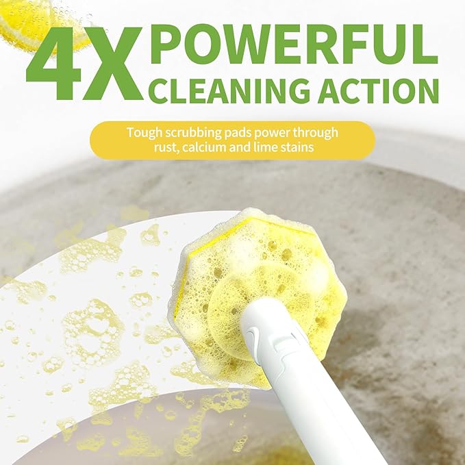 60 Count Toilet Bowl Wand Refills for Clorox, Disposable Toilet Cleaner Refill Pads for Clorox Wand Cleaning System, Upgrade Toilet Brush for Bathroom Cleaning,No Falling Apart,Light Scent