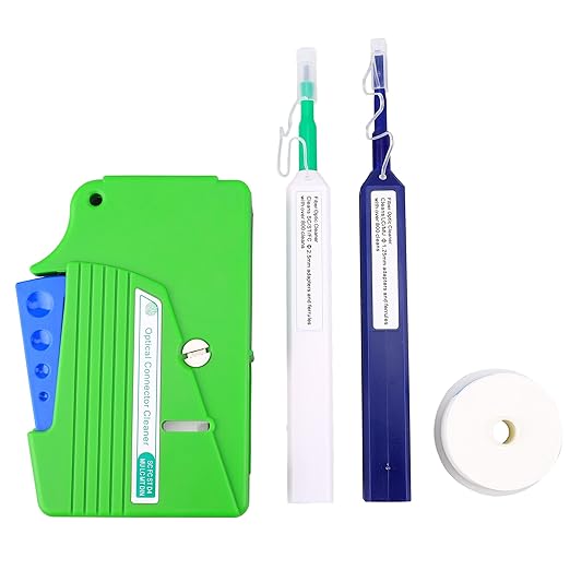 Fiber Optic Cleaner Cleaning Pen Box Kit 2.5mm 1.25mm FC SC ST LC Optical Fiber Cable Connector Endface Optical Cleans Tool Set 4 in 1