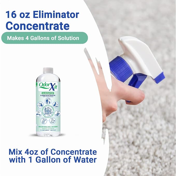 Concentrated Pet Urine Odor Eliminator, Ideal for Cat, Dog Poo and Urine Smell, Versatile & Natural Odor Neutralizer for Home and Outdoor Use, Deodorizer & Absorber, Concentrate, 16oz