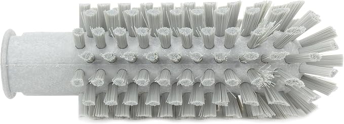 SPARTA Industrial Tank Brush Head Pipe Brush Head, Drain Brush with 3/4" Thread Hole (Handle Not Included) for Commercial Use, Plastic, 2 x 5.7 Inches, Gray (Pack of 6)