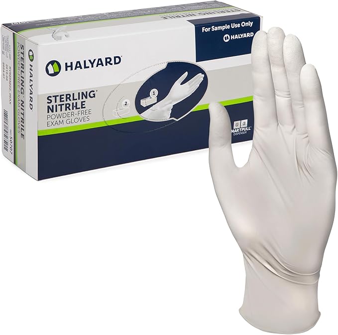 HALYARD Sterling Nitrile Exam Gloves, Powder-Free