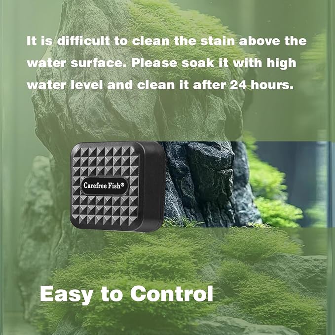 Carefree Fish Aquarium Mini Magnetic Cleaner for Glass Fish Tank Tiny Algae Scraper Not Floating
