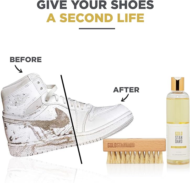 Gold Standard Premium Shoe Cleaning Kit - Sneaker Cleaning Kit for Tennis, Leather, Canvas White Shoe Cleaner Sneakers Kit