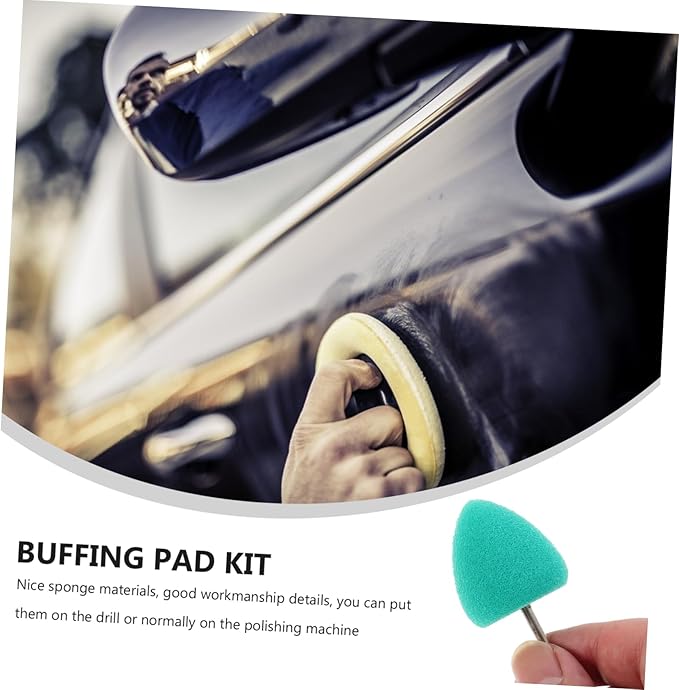 Luxshiny 3sets Car Polishing Pads Kit Automotive Sponge Pad Car Sponges Polishing Wheel Buffing Set 16pcs*3