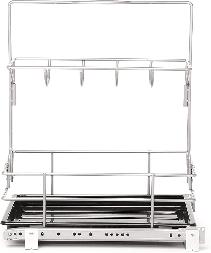 Knape & Vogt Simply Put Removable Cleaning Caddy, Frosted Nickel