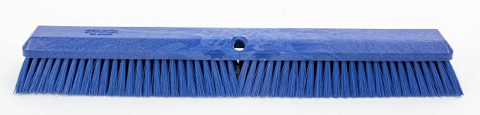 SPARTA 41891EC14 Omni Sweep Plastic Push Broom Head, Heavy Duty, Industrial Broom With Color Code System For Outdoor, Indoor, Garage, Concrete, Patio, Kitchen, Bathroom, 24 Inches, Blue