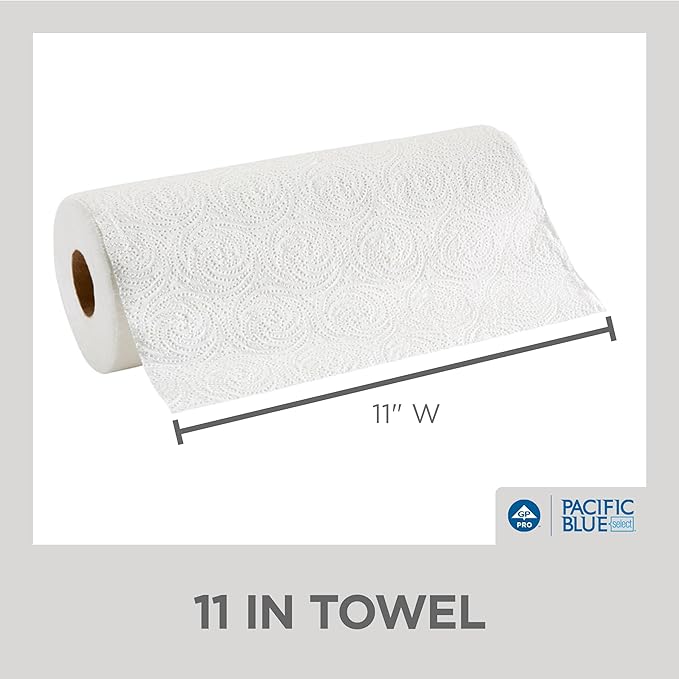 Georgia-Pacific Pacific Blue Select 2-Ply Perforated Roll Paper Towels by Georgia-Pacific Pro, 100 Sheets Per Roll, 30 Rolls Per Case,white - 27300