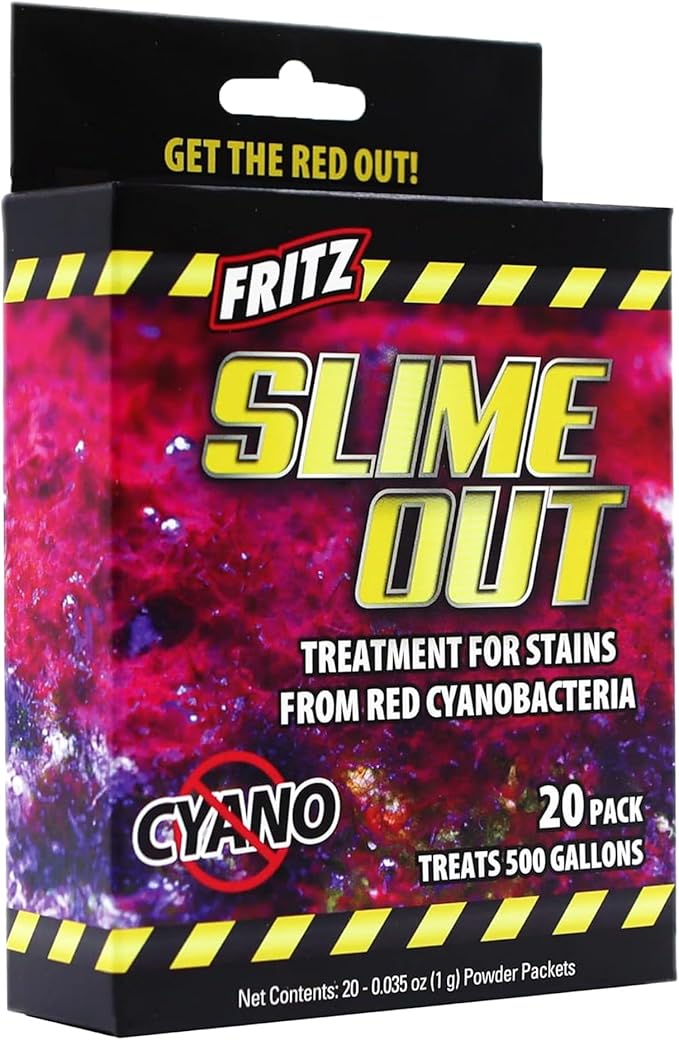 Fritz Aquatics Slime Out Treatment for Stains from Red Cyanobacteria in Fresh or Saltwater Aquariums (20-Count)