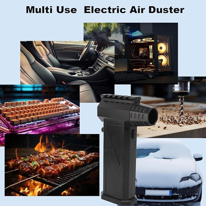 Electric Air Duster, 300000RPM Compressed Air Duster, 18W PD Type C Charging Rechargeable Air Blower for Computer Keyboard,Outdoors,Car,Home
