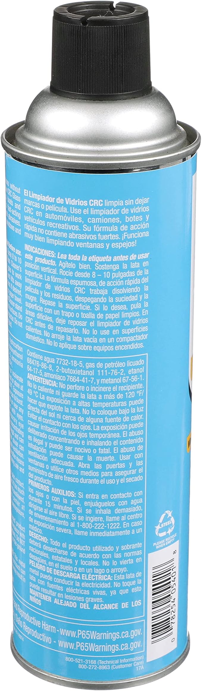 CRC 05401 - Glass and Dash Professional Grade Foaming Ammonia Power Cleaner (12 Pack of 18 Oz Cans)
