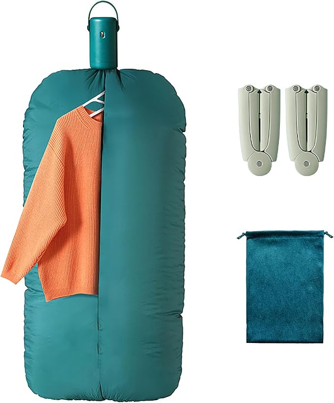 OUEST Portable Mini Clothes Dryer for Apartment, RV,Travel ，Compact Dryer, Sturdy, Easy to use, for Light Clothing Underwear, Baby Clothes-Green