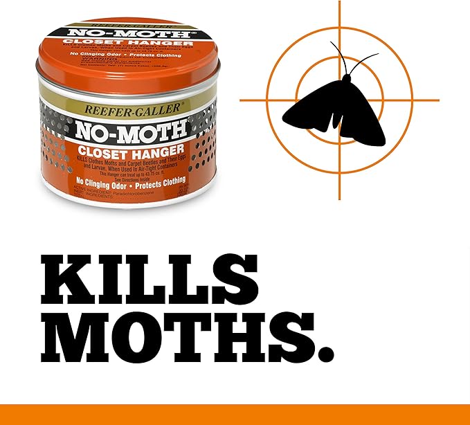 NO Moth Closet Hanger, Kills Clothes Moths, Carpet Beetles, Eggs & Larvae, 3 Pack