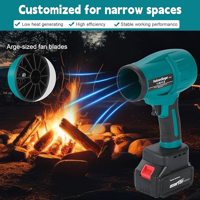 Jet Dry Mini Blower with 4.0Ah Battery and Charger,Handheld Brushless Air Blower 240 MPH High Speed Fan for Garages, Yard, Car, Office, Keyboard Cleaning, Leaf Cleaning