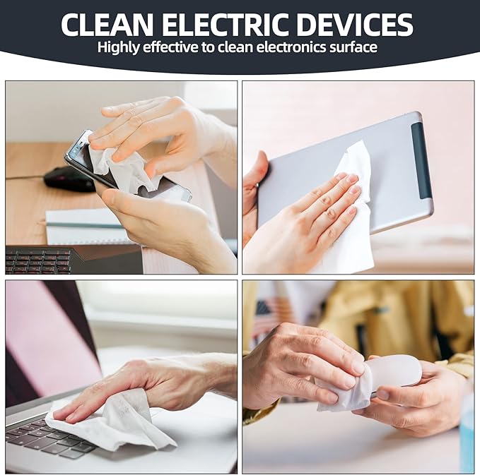 99.9% Technical Prep Pads 5.7"×5.9" Multi-Purpose Large Non Woven Handy Wipes Cleaning for Surfaces/Electronics/Industrial/Thermal Paste Remover, etc, 40/Box