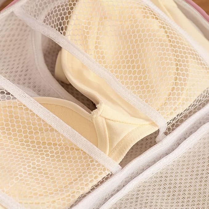 Large Bra Washing Bags for Laundry - 8 PCS, Lingerie Bag Underwear Brassiere Washing Bags with Zipper for Women Laundry Storage (Large-Pink 8 pack)