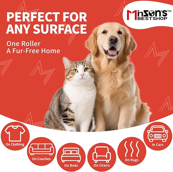 Minson’s BestShop Extra Sticky Lint Roller Refills Only - 9 Rolls Mega Refill Pack, 810 Total Sheets, 6.3” Extra Wide for Pet Hair Removal, Dog & Cat Lint Remover - No Handle Included