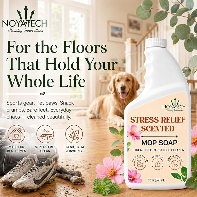 NOYATECH Floor Cleaner Concentrate - Makes 16 Buckets at 2 oz Each - Robot and Spray Mop Compatible Liquid for Hardwood, Tile, Laminate, Vinyl & Stone, 32 oz