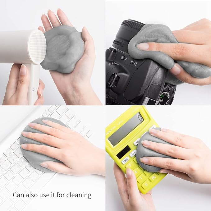 CLICK CLEAN Cleaning Kit, 1 x Cleaning Gel for Car Interior and Keyboard, 1 X Cleaning Mist, 1 X Cleaning Gel, 1 Microfiber Cloth and 1 Glass Wipe Included