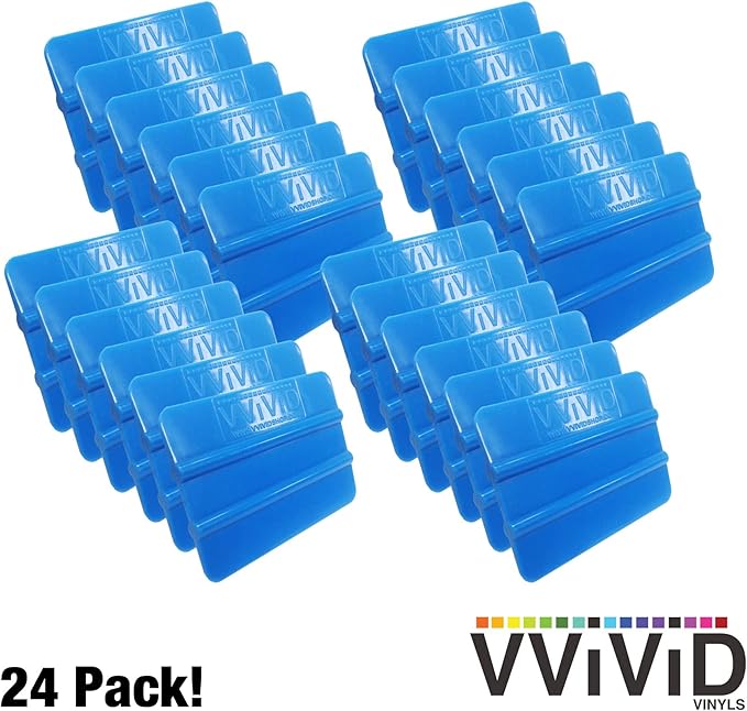 VViViD Blue Handheld Vinyl Wrap Applicator Squeegee (24 Pack)