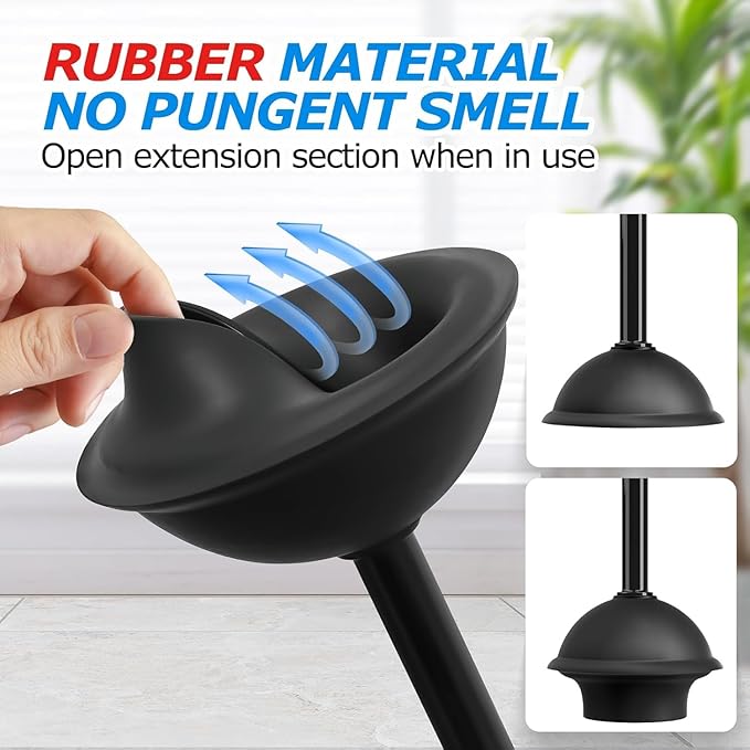 FORASTO 3Pack 3 in 1 Toilet Brush and Plunger Set,Toilet Bowl Brush Plunger Set,Toilet Brush Plunger Combo,Cleaning Brush,Cleaning Supplies, Crevice Cleaning Brush, Bathroom Cleaning Tools