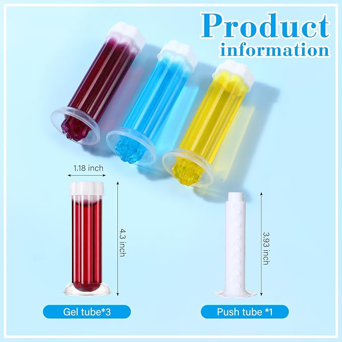 3Pcs Toilet Gels 42 Count 3 Kinds Flower Stamp Bowl Gel Scent Toilet Stain Removal Cleaner Air Freshener Flower Stamps Pack for Bathtubs Bathroom