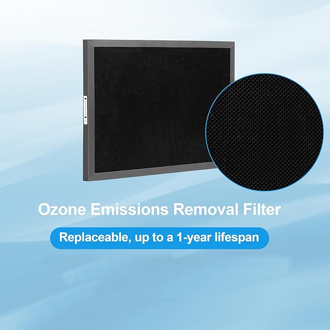 Replacement Filters Set Compatible with Nuwave OxyPure Models 47001, 47002, 47003, 47004 Air Cleaner Purifier with 1pcs SS Pre-filter, 1pcs Ozone Removal Filter & 3pcs HEPA/Carbon Filters