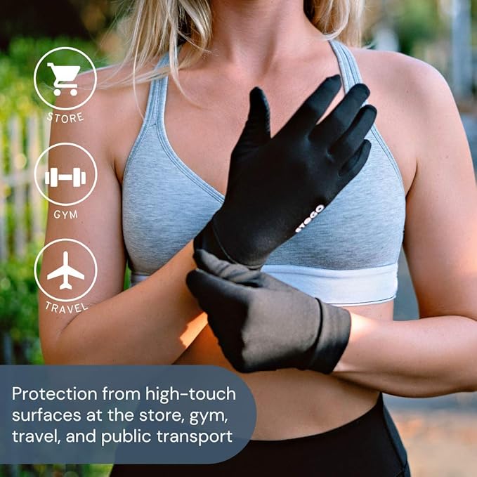 STOGO All Day Glove- Antimicrobial Sustainable Full Finger Touchscreen Glove for Shopping, Travel, Workout, Running