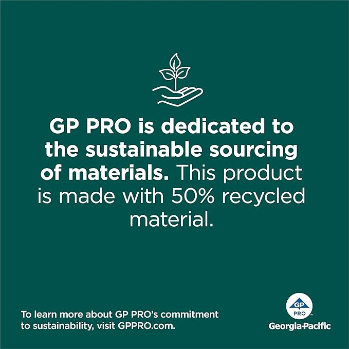 Pacific Blue Basic Recycled Paper Towel Rolls by GP PRO (Georgia-Pacific), White, 26601, 800 Feet Per Roll, 6 Rolls Per Case