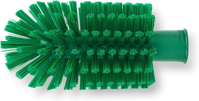 SPARTA Industrial Tank Brush Head Pipe Brush Head, Drain Brush with 3/4" Thread Hole (Handle Not Included) for Commercial Use, Plastic, 3 x 5.9 Inches, Green, (Pack of 6)