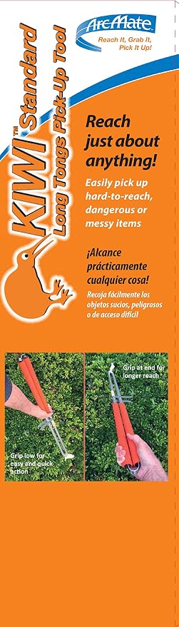 ArcMate Waterway Litter Picker Grabber Tool – Adjustable 24"–33" Reach, Tweezer-Style Pick Up Tongs for Trash Cleanup, River, Lake & Shoreline Use, Lightweight, Orange (15080)