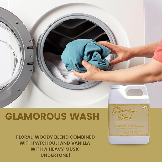 Tyler Candle Company Wash Laundry Detergent 128 Oz Kathina (Bundle with Sachet Pouch)