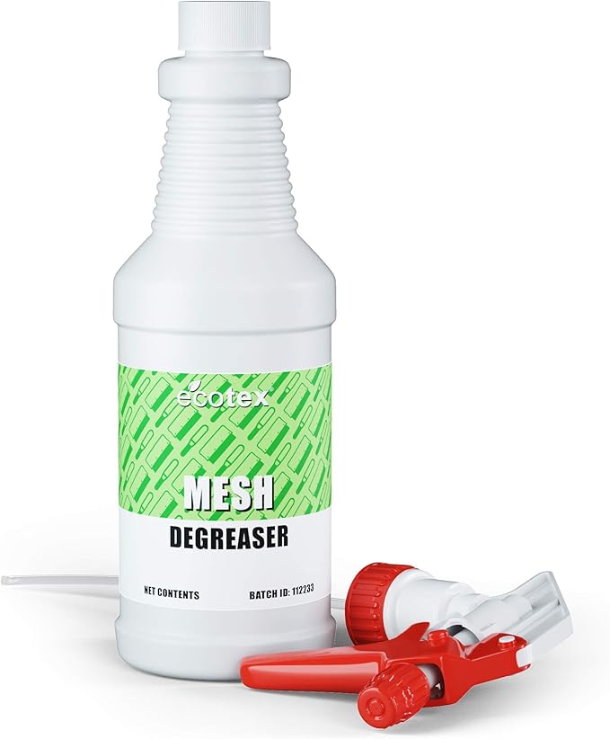 Ecotex® Screen Printing Mesh Degreaser (Quart - 32oz.) - Silk Screen Cleaner, Oil and Residue Remover - Screen Printing Frame Degreaser and Mesh Cleaner, Eco-Friendly Screen Printing Supplies