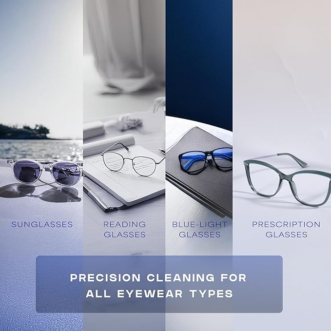 Peeps Glasses Cleaner - for Eyeglasses, Reading Glasses, and More - Lens Cleaner with Carbon Microfiber Tech-Injected Purple-1 Count (Pack of 1)