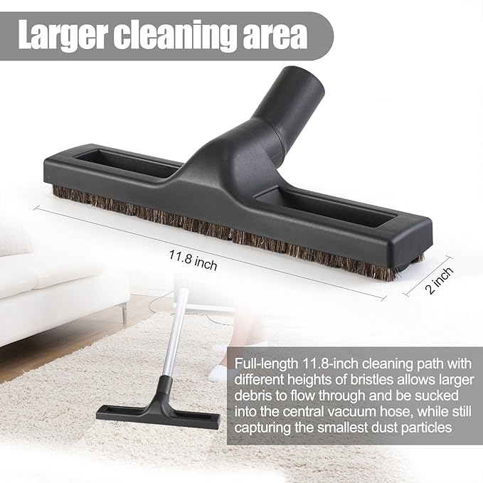 13-Piece 1 1/4 Inch(32mm) Vacuum Attachments Cleaning Kit with Dryer Lint Vac Attachment/Vacuum Floor Brush/Flexible Crevice Tool
