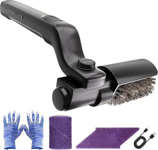 Electric BBQ Grill Brush - 2600mAh Rechargeable Cleaning Brush IPX7 Waterproof with Three-Speed Adjustment(Max 400RPM), 180° Adjustable Head for Grill Grates & Kitchen Surfaces