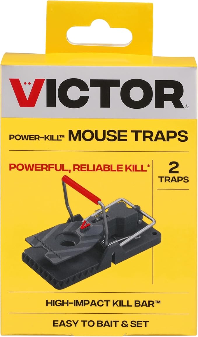 Victor Power-Kill Humane Mouse Traps M393SSR - 6 Easy Set,Reusable,Power-Kill Victor Mouse Traps,(Pack of 6)