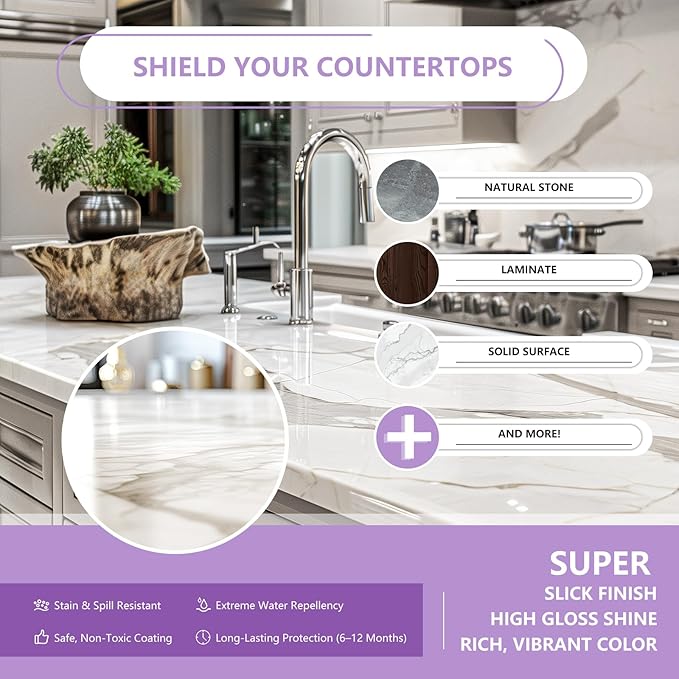 Ceramic Coating Spray for Kitchen Appliances & Stainless Steel –17.32oz Easy Cleaning & Long-Lasting Multi-Surface Shine – Fingerprint Resistant Cleaner & Sealer for Sinks, Fridges, Stoves
