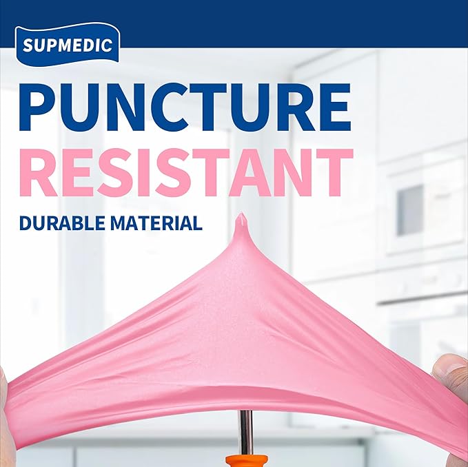 Supmedic Nitrile Exam Gloves, Powder-Free Latex-Free Disposable Glove for Medical Cooking Esthetician Cleaning, 1000 Pcs