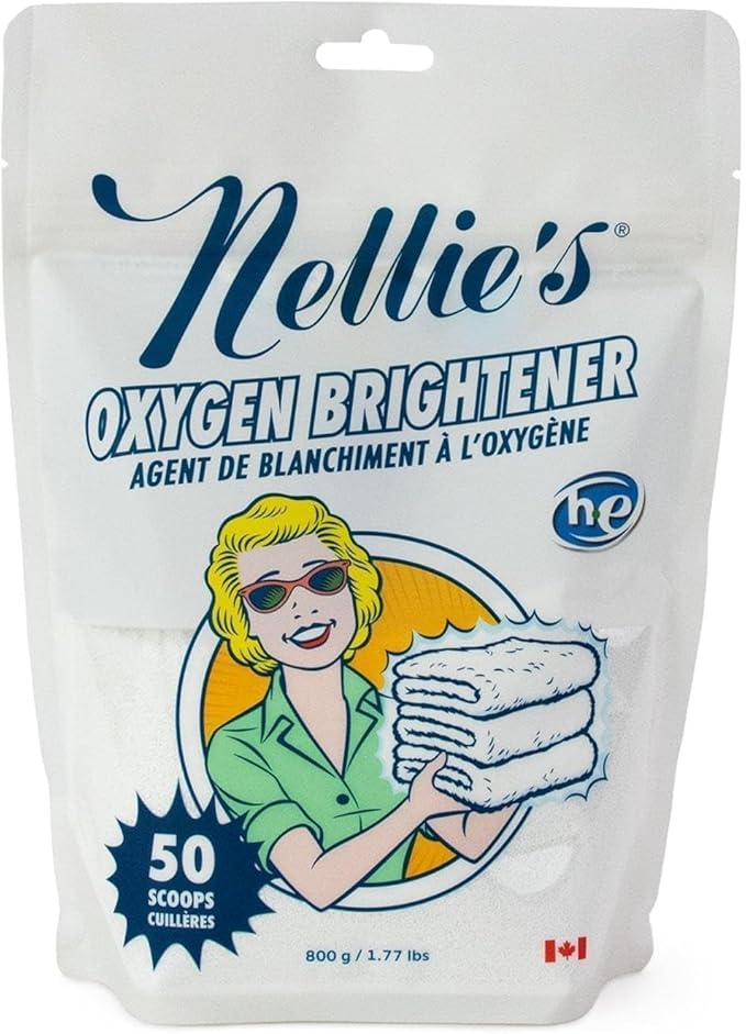 Nellie’s 400 Load Laundry Bundle – Complete Laundry & Dishwasher Kit with 400 Loads Laundry Soda, 50 Loads Oxygen Brightener & 50 Loads Dishwasher Powder – Made in Canada